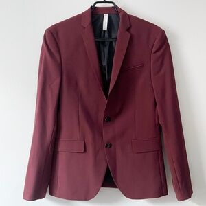 Zara Man Burgundy Slim Suit (Blazer & Pants)
